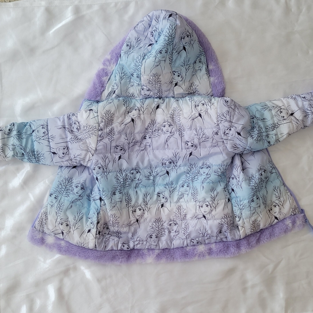 Disney Kids Purple and Blue Hooded Jacket - Picture 3 of 5